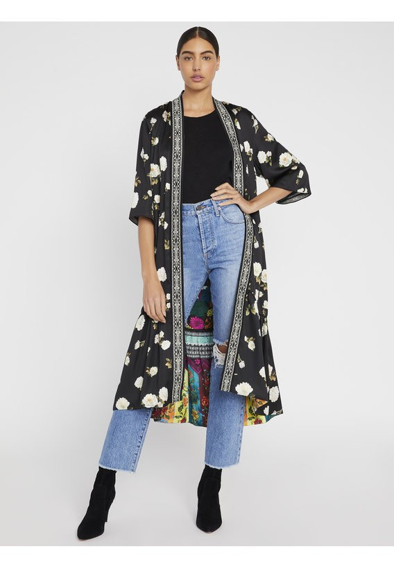 DOTTIE FLORAL REVERSIBLE KIMONO | Alice + Olivia