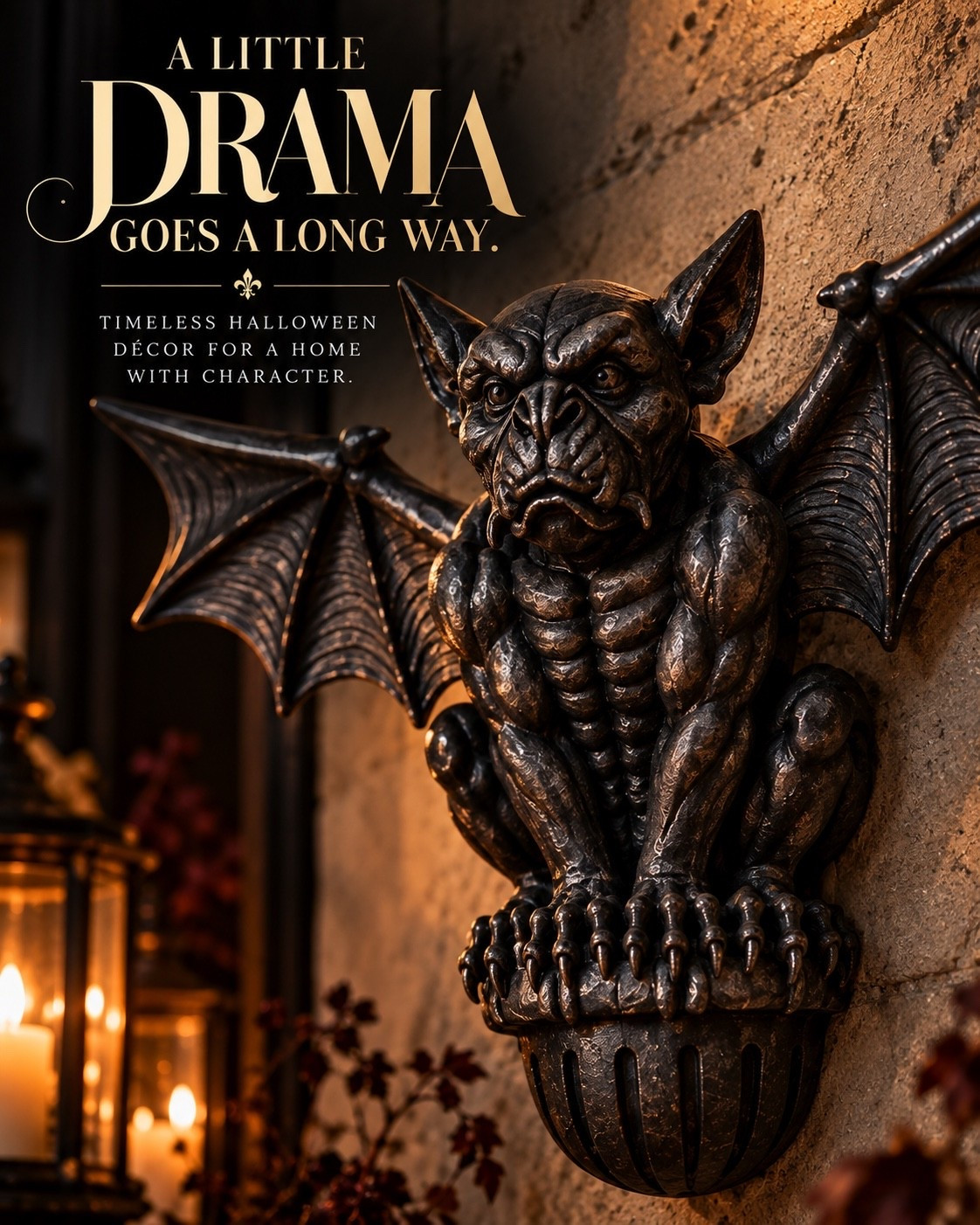 Halloween décor doesn’t have to be plastic pumpkins and decorations you’re ready to hide by November 1st.

A gargoyle brings something better: drama, architecture, and just enough darkness. It feels like something pulled from an old European estate rather than the seasonal aisle—and that’s exactly why it works.

Style it with candlelight, antique frames, dark florals, and warm metals for a Halloween moment that feels moody, collected, and surprisingly timeless.

A little spooky. A little old-world. A lot more interesting.

#AmazonFinds #AmazonHome #HalloweenDecor #HalloweenHome #Gargoyle #GothicDecor #OldWorldStyle #MoodyInteriors #DarkAcademia #FallDecor #CollectedHome #TimelessInteriors #SpookySeason #AffordableLuxury #CallsignDesign