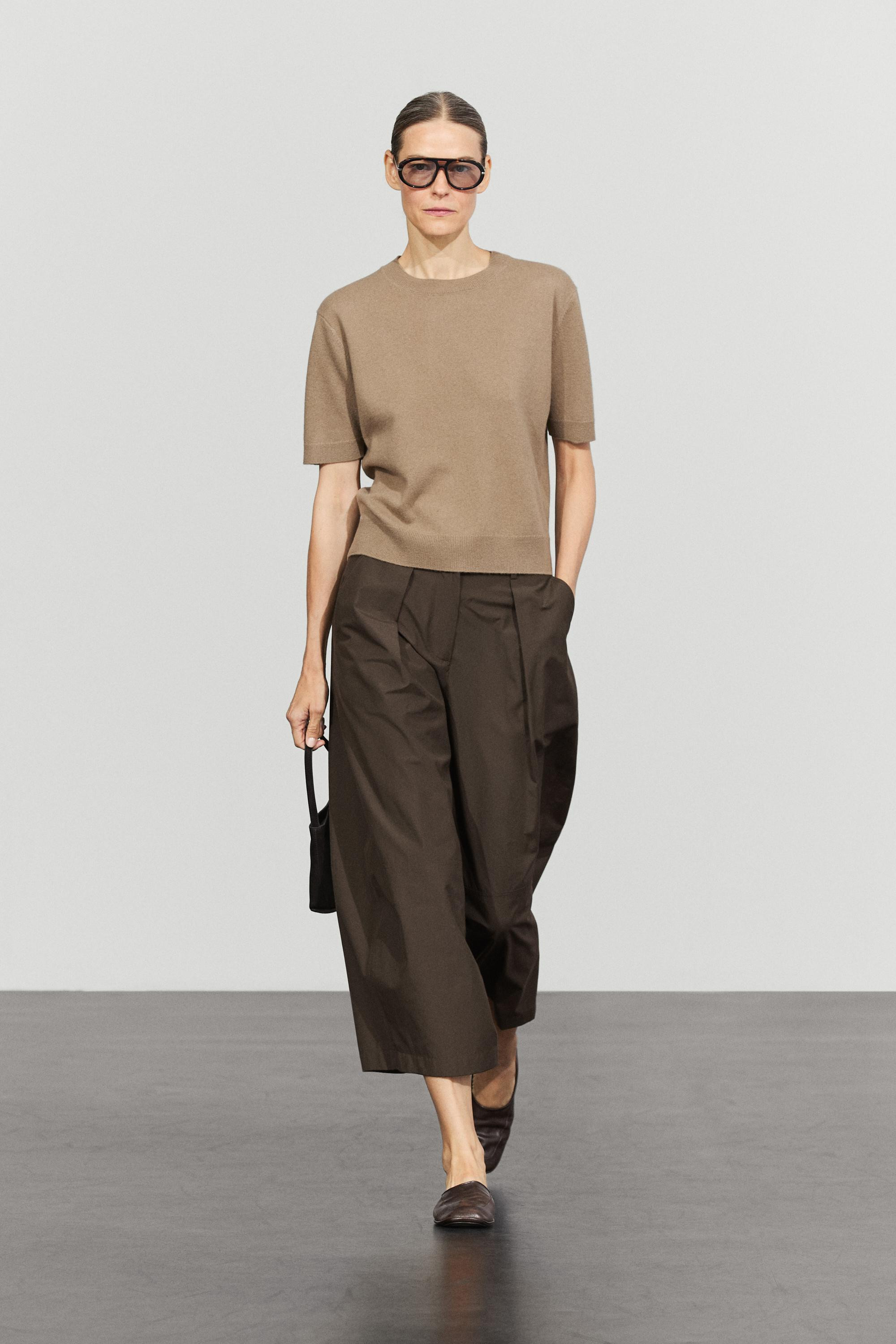 Tricot trui van wolmix met korte mouw | Massimo Dutti NL