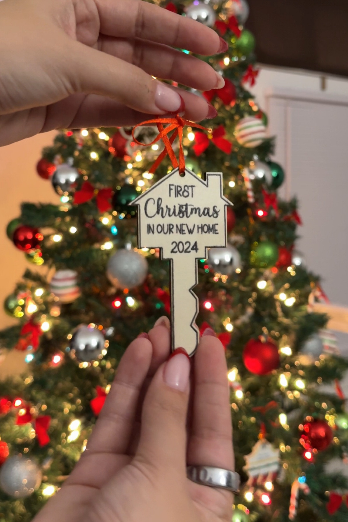 I think we got like 3 ornaments about our first christmas at our new place!! But this one is soooo cute and at a great price!!😍😍 #christmasornament #christmastree #christmas2024 #Newhome #PersonaliedOrnament 

#LTKSeasonal #LTKHoliday #LTKHome