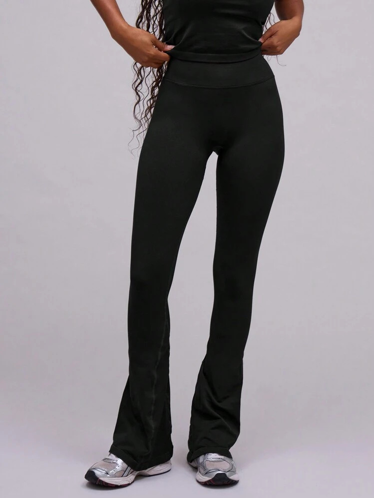 Musera Sport High Waist Flared Yoga Activewear Pant Trousers Leggings, Padel, Tennis, Pickleball Gym Fitness Fall Winter | SHEIN