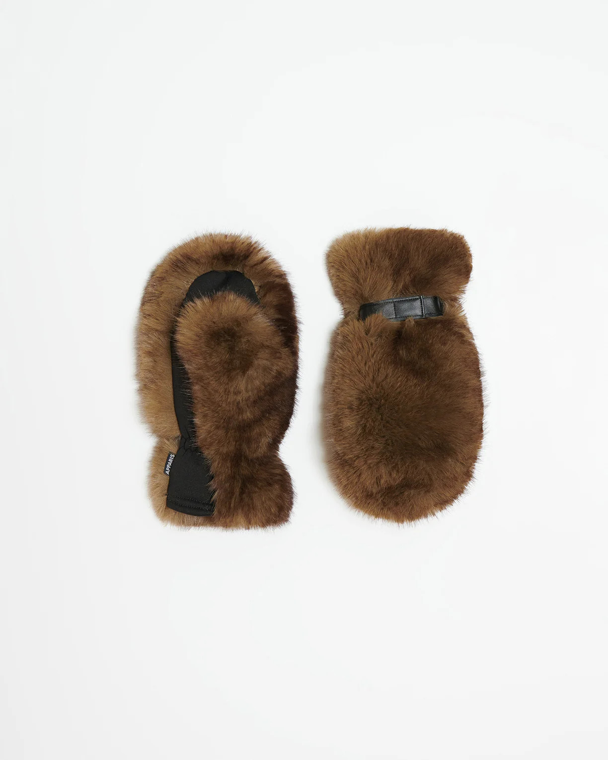 Lumi Faux Mink Gloves in Brown | Apparis