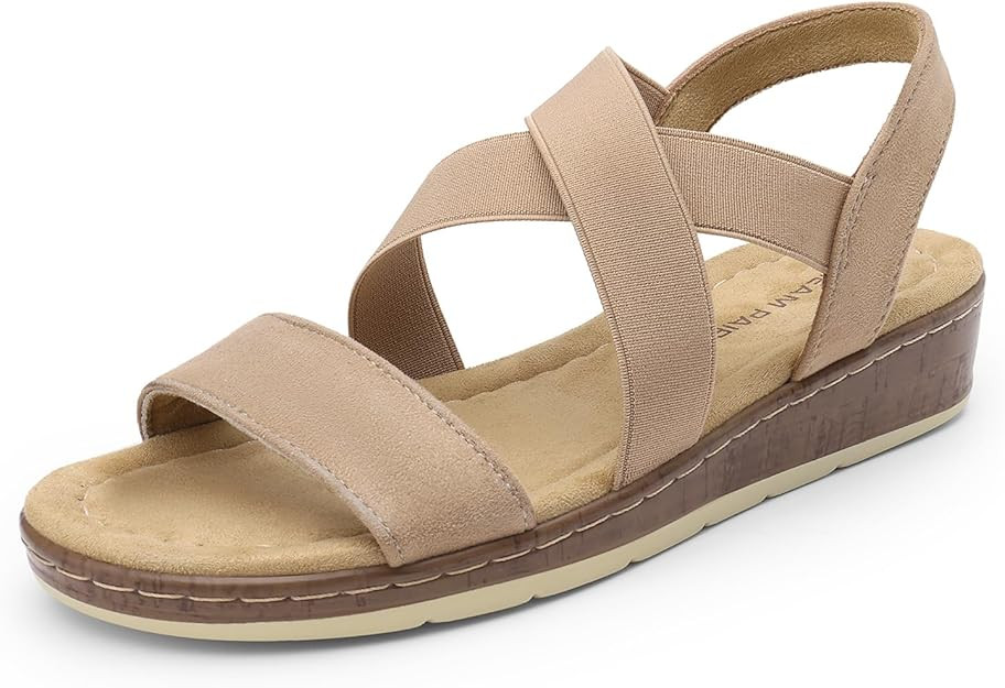 DREAM PAIRS Women's Ankle Strap Low Wedge Sandals | Amazon (US)