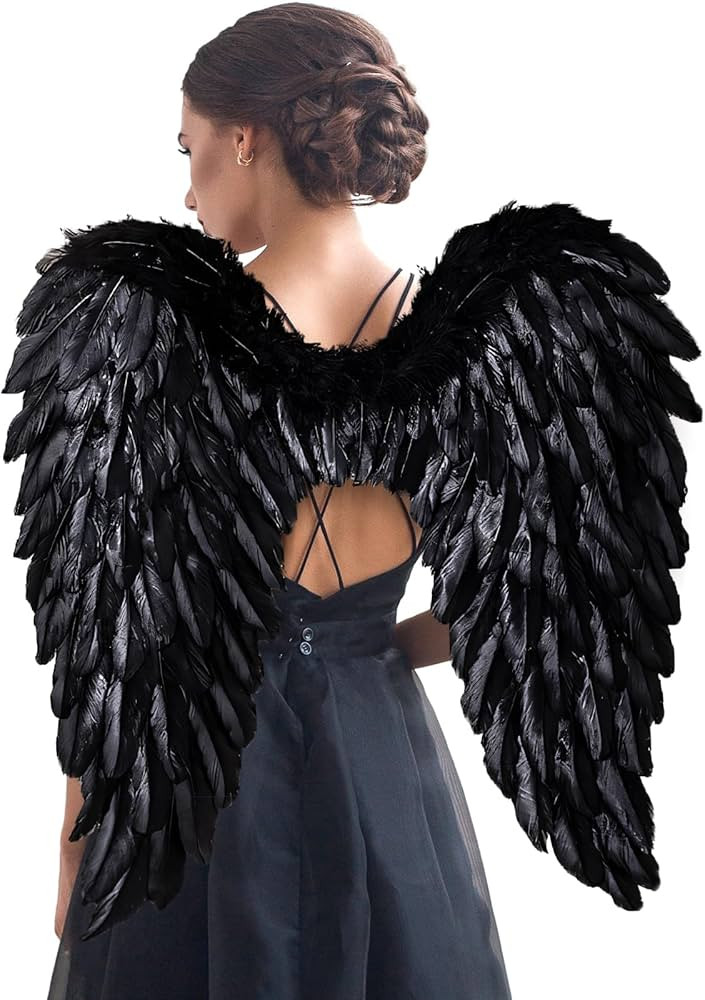 Enchanting Angel Wings for Halloween and Cosplay, Black, Adults | Amazon (US)