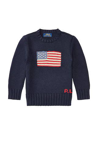 Polo Ralph Lauren Flag Crewneck Sweater in Hunter Navy from Revolve.com | Revolve Clothing (Global)