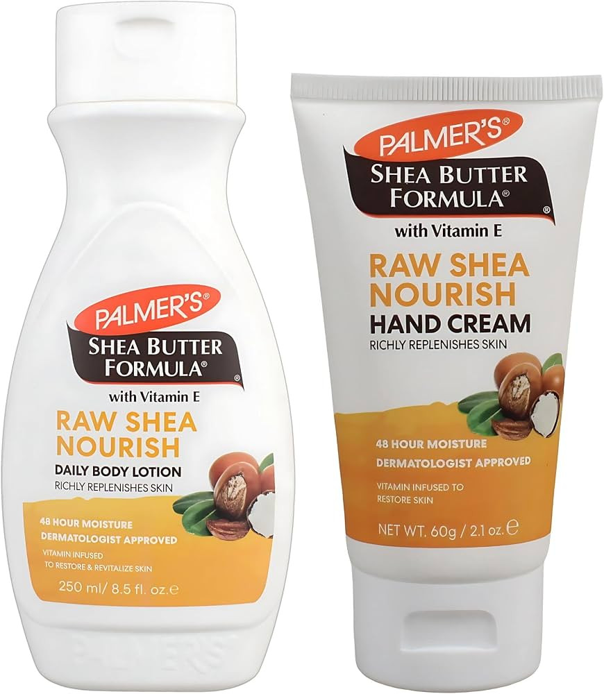 Palmers Shea Butter Hand and Body Moisturiser Bundle - Raw Shea Nourish Body Lotion 250ml and Han... | Amazon (UK)