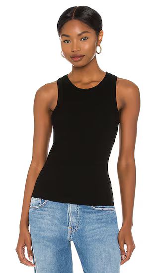 Isabel Rib Tank in Black | Revolve Clothing (Global)