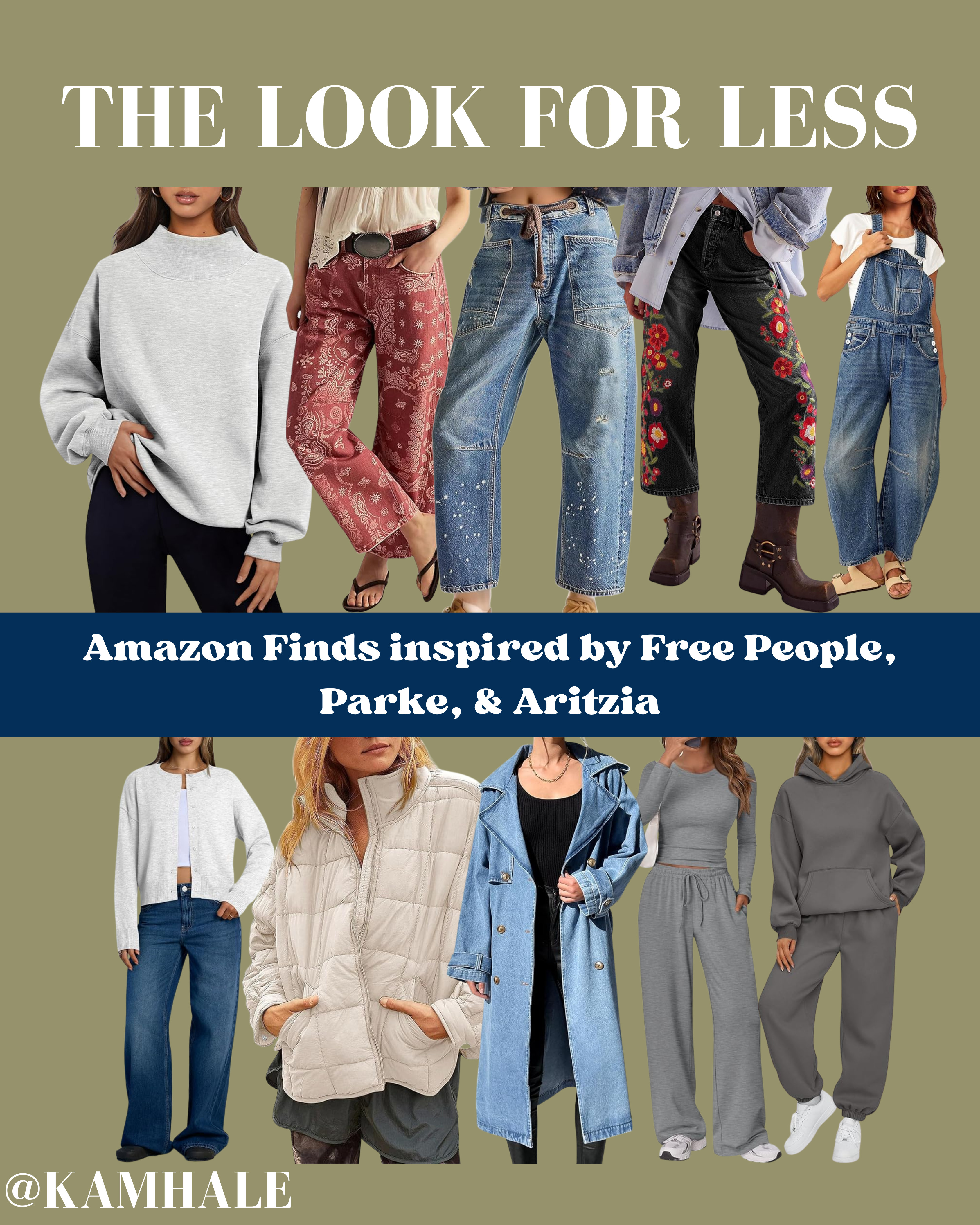  

 THE LOOK FOR LESS: Amazon Finds Inspired by Free People, Parke, & Aritzia!

Comfy Sweat Sets - Mock Neck Oversized Sweatshirt - Barrel Horseshoe Jeans - Floral Jeans - Barrel Overalls - Moxie Pants - Cropped Button Cardigan - Quilted Zip Jacket - Denim Trench Coat - Loungewear - Airport Fits - Fall Winter Fashion - Trending for 2026 - Cyber Monday Deals

#LTKCyberWeek #LTKootd #LTKSaleAlert