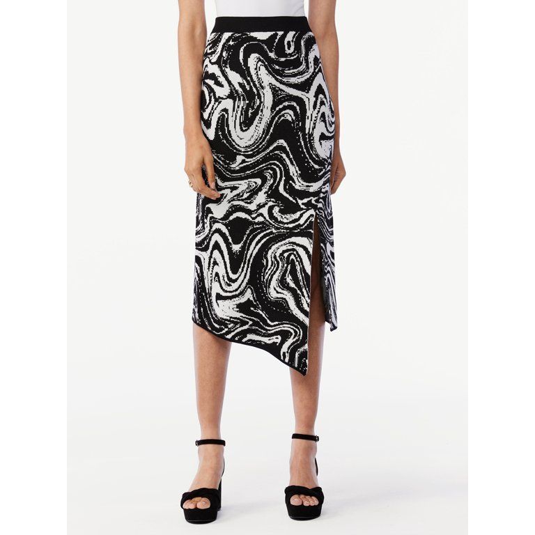 Scoop Women's Asymmetric Midi Skirt | Walmart (US)