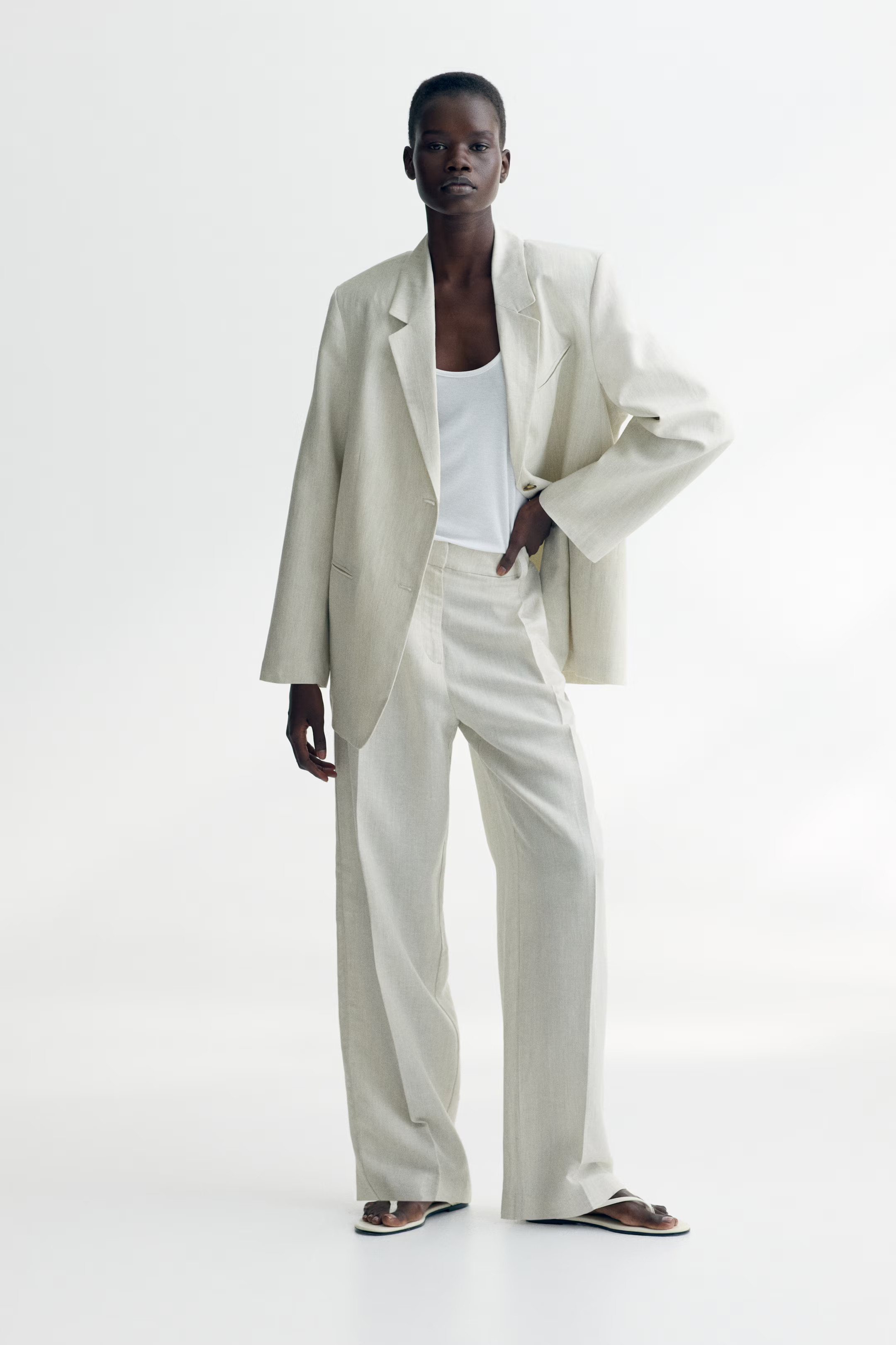 Linen-Blend Blazer | H&M (US + CA)