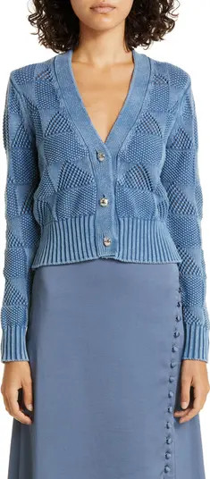 Veronica Beard Mirembe Mixed Stitch Cotton Cardigan | Nordstrom | Nordstrom
