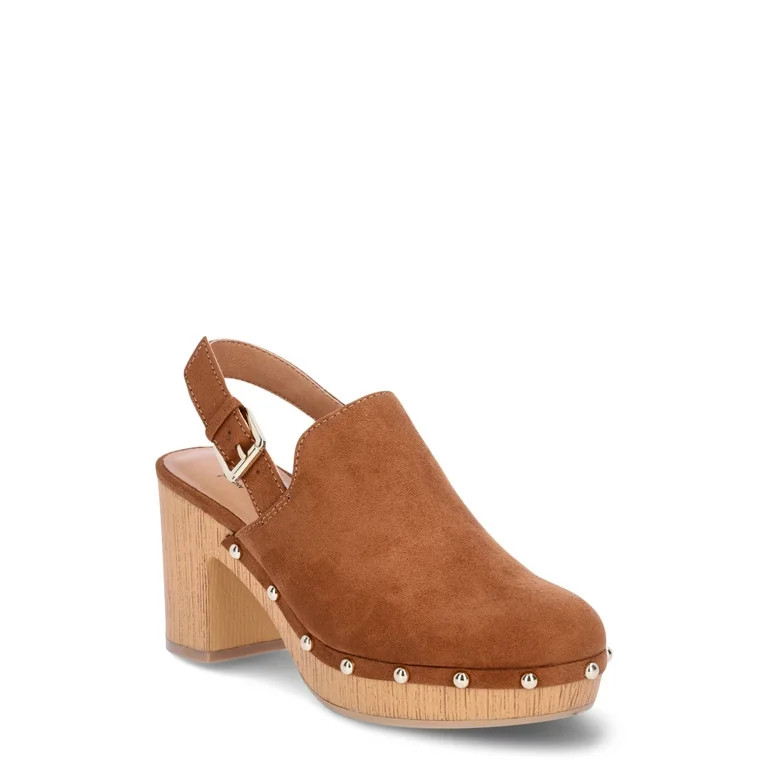 Time and Tru Women's Platform Studded Clog Heels | Walmart (US)