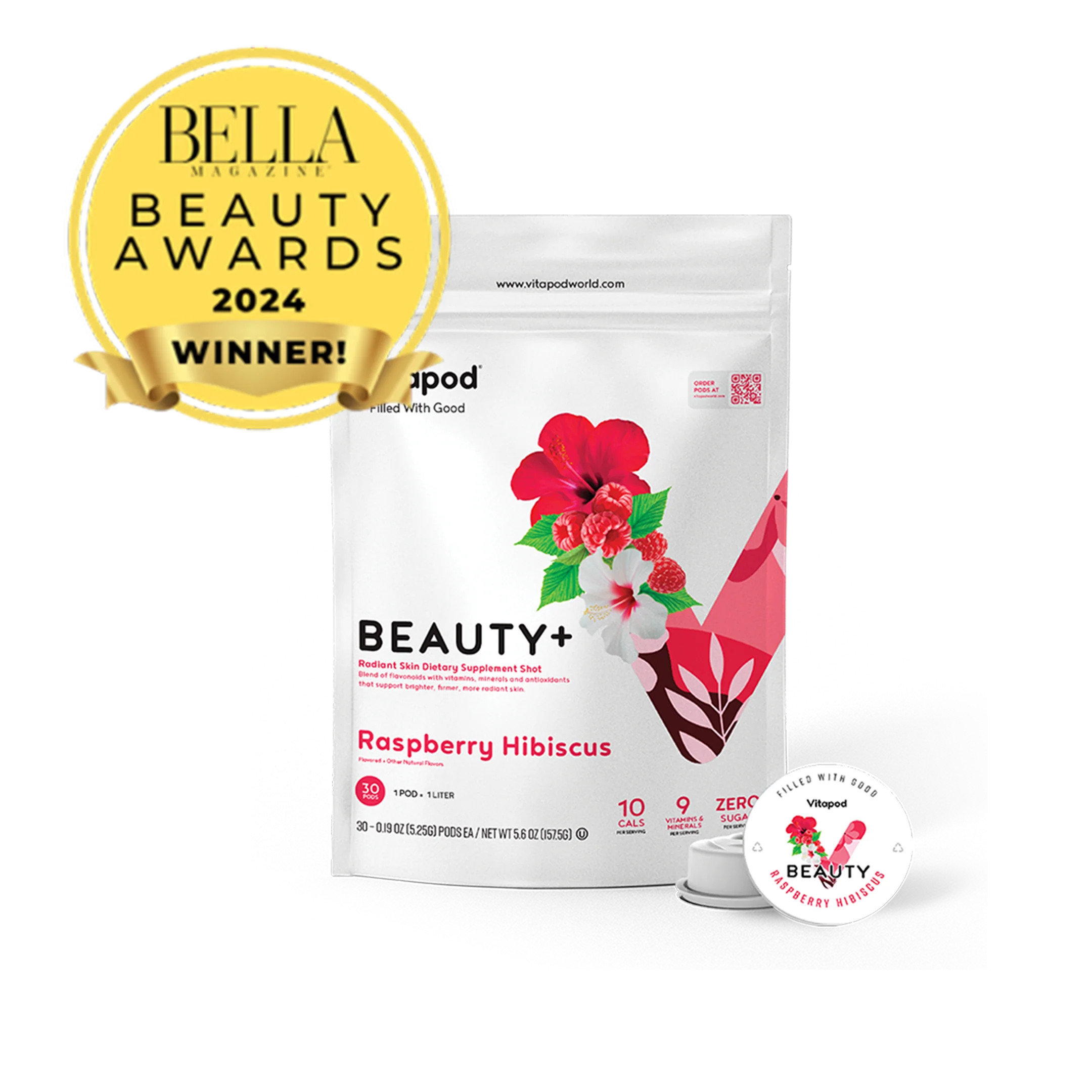 Beauty+ Raspberry Hibiscus, 30 Pods | Vitapod