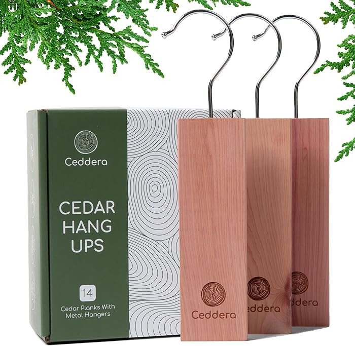 Cedar Hang Ups 14 Pack | Natural Cedar Blocks for Clothes Storage | Eco Friendly Cedarwood for Cl... | Amazon (US)