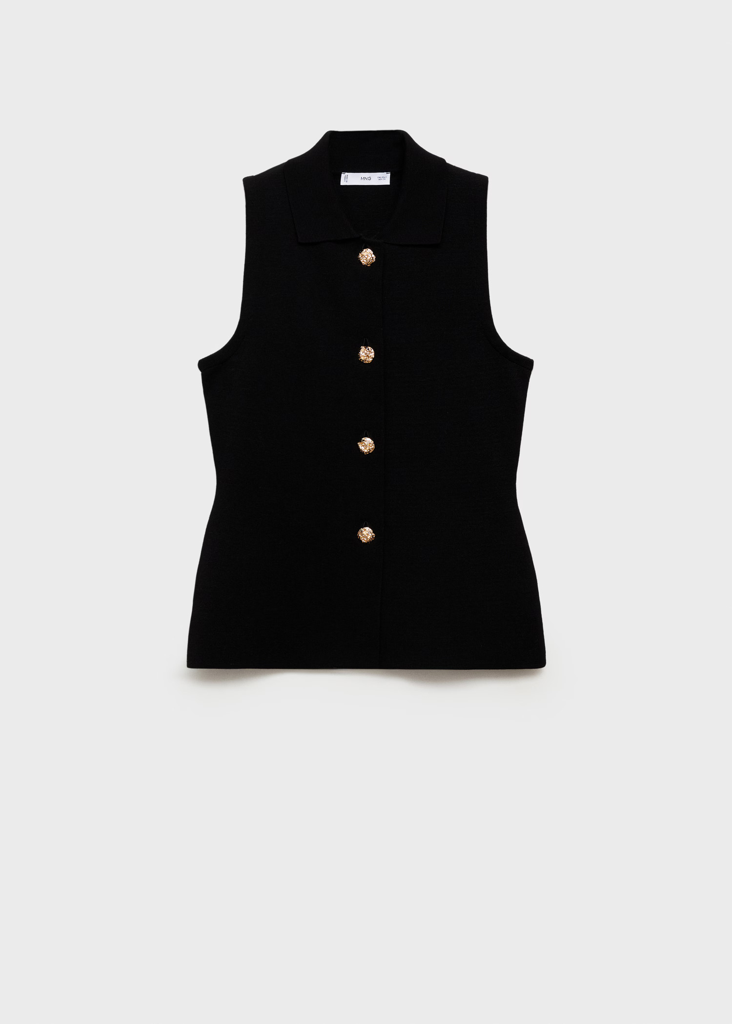 Knitted vest with jewel buttons - Women | MANGO USA | Mango (US/MX/AU)