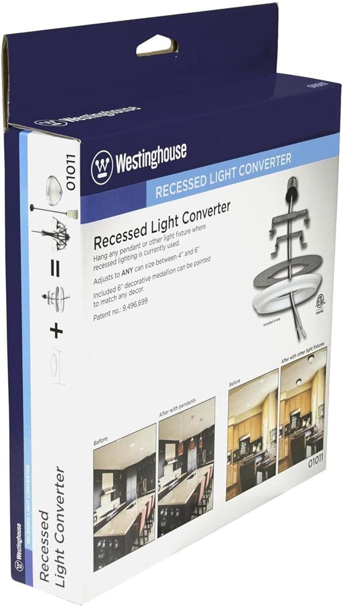 Westinghouse Lighting 0101100 Recessed Light Converter, 1, Finished White | Amazon (US)