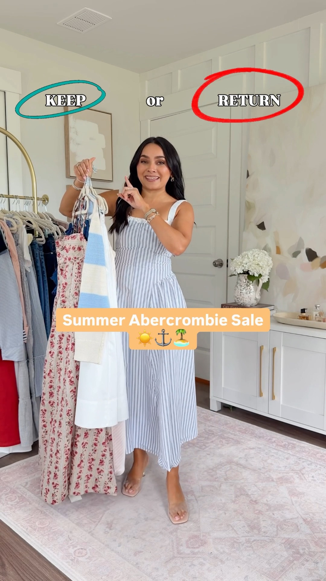 Tops size xxs TTS 
Cream tank size xs - these are more fitted 
Shorts size 26 TTS 
Dresses size xs petite TTS 
Skirt size xs petite TTS
Flat sandals size 5.5 TTS 
Clear heels size 5 TTS


Abercrombie

#LTKootd #LTKPetite #LTKSaleAlert