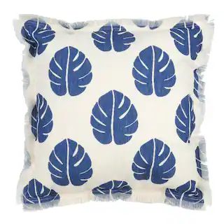 Blue Palm Leaf Throw Pillow by Ashland® | Michaels Stores