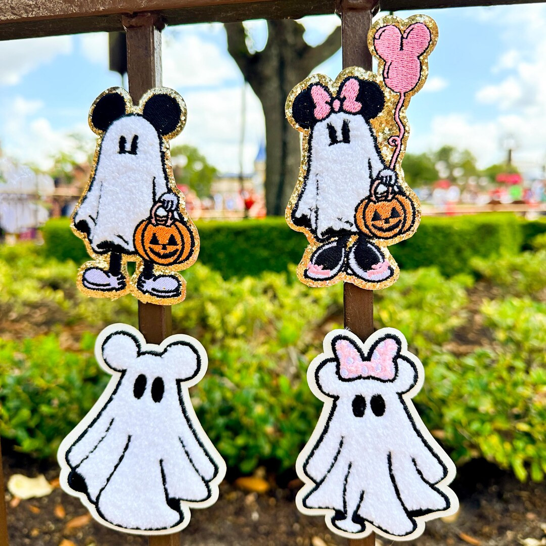 Disney Halloween Ghost Patch. Disney Halloween Patch. Halloween Mickey Patch. Halloween Minnie Pa... | Etsy (US)