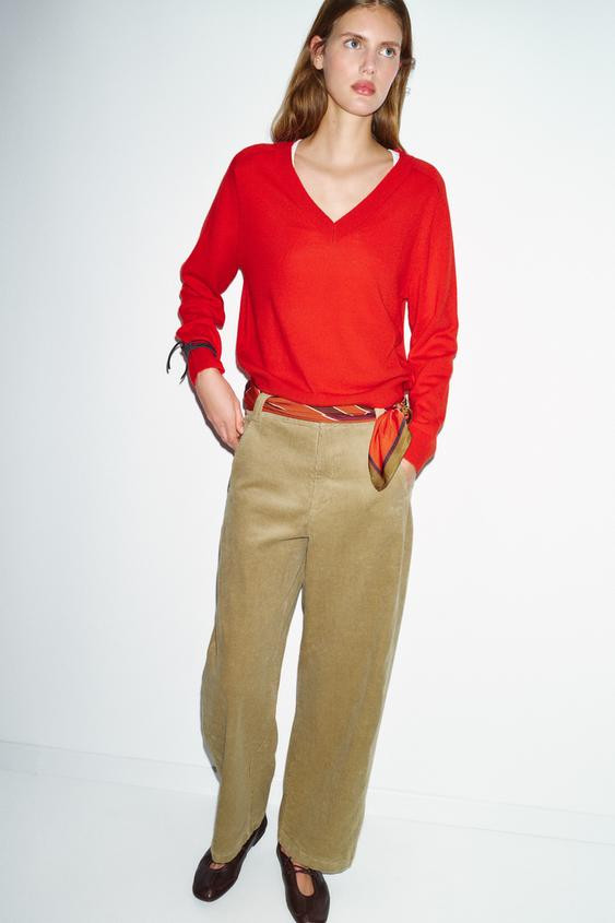 BARREL CORDUROY TROUSERS | Zara UK