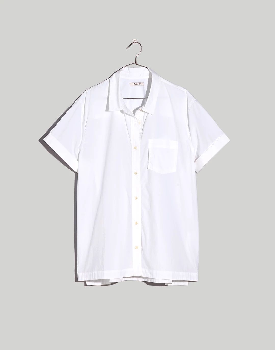 Signature Poplin Short-Sleeve Button-Down Shirt | Madewell