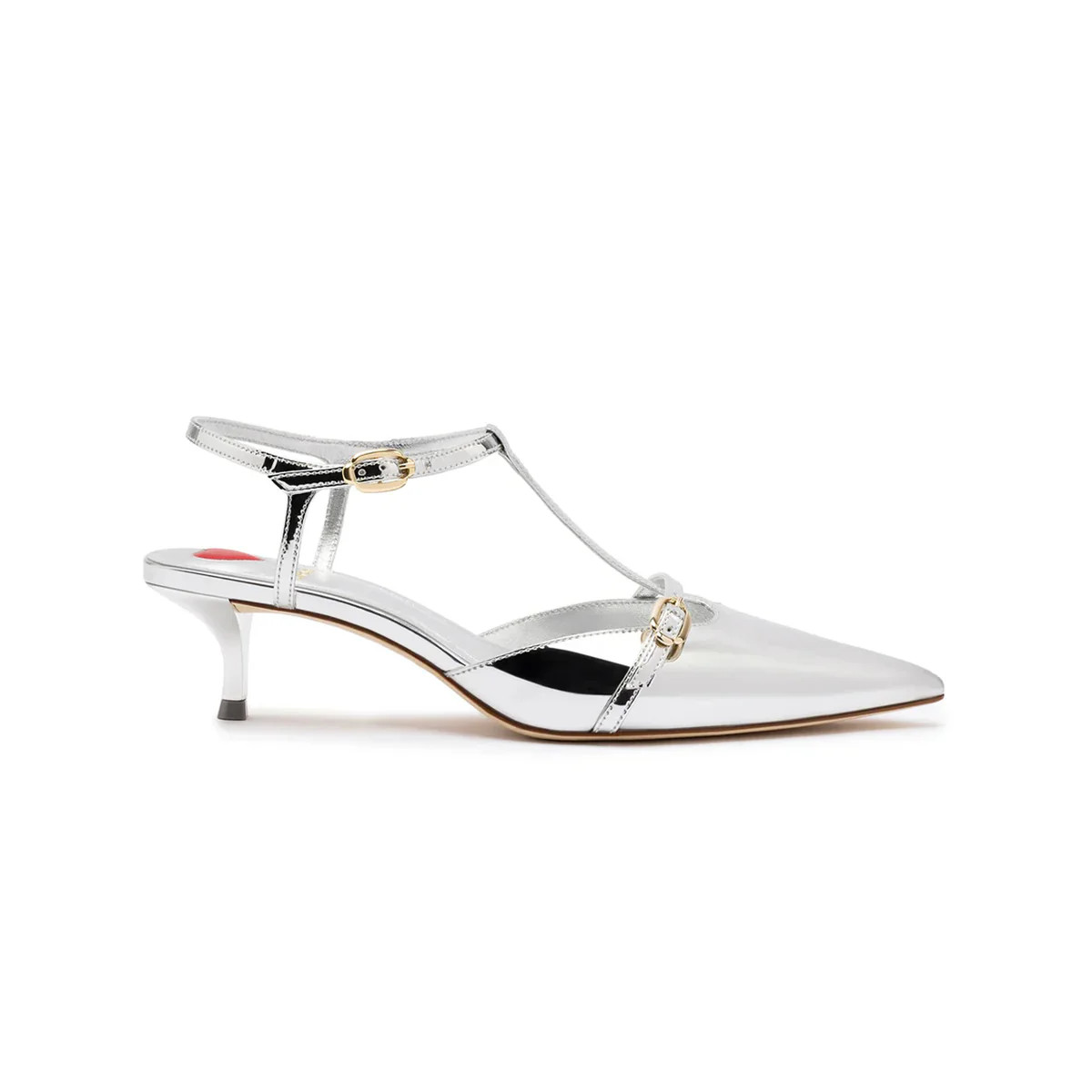 Grace Pump In Silver Specchio | Over The Moon