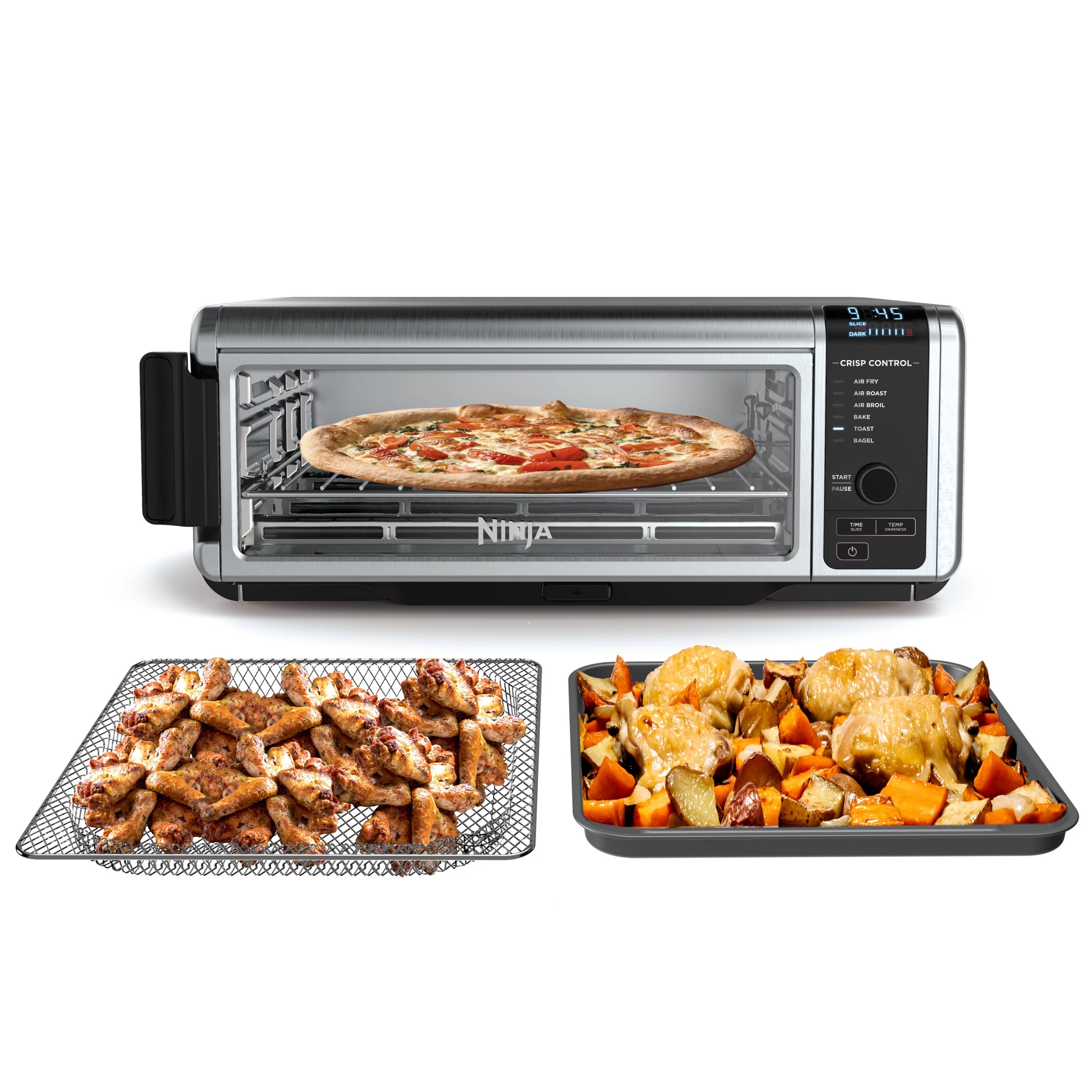 Ninja Foodi 6-in-1 Digital Air Fry, Large Toaster Oven, Flip-Away, SP080 | Walmart (US)