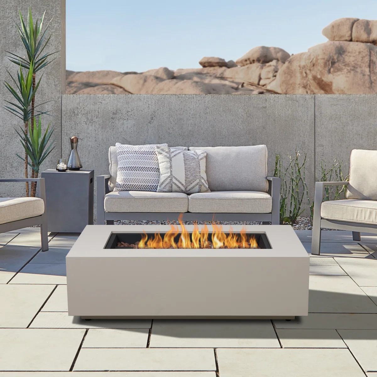 AEGEAN Propane / Natural Gas Outdoor Fire Pit Table | Wayfair North America