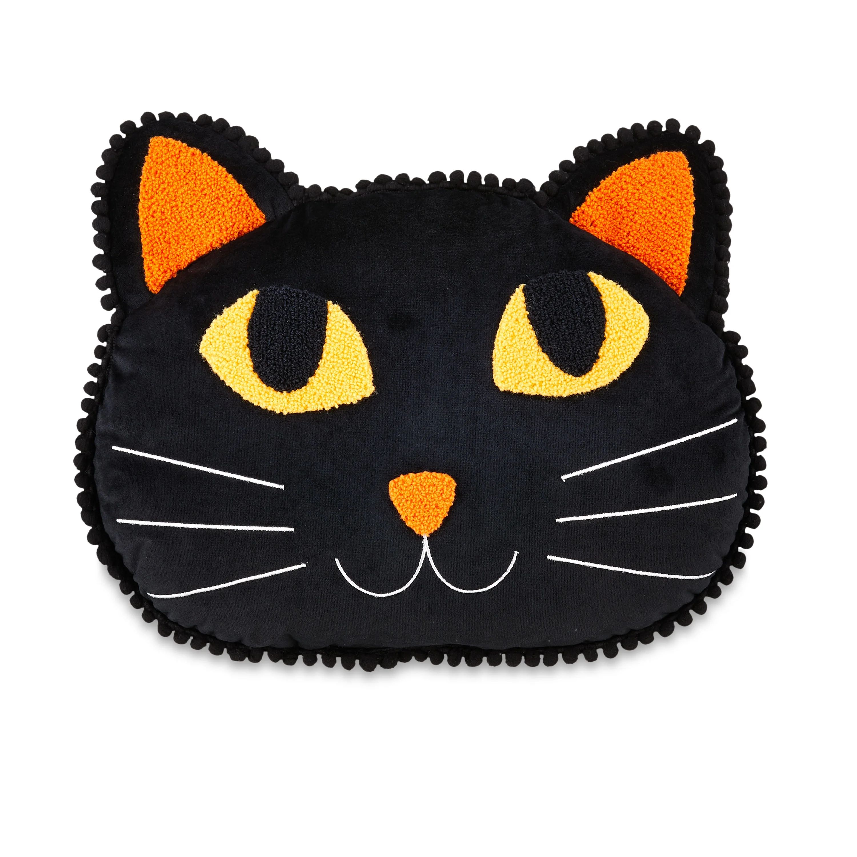 Halloween 14in Black Cat Decorative Pillow, Way to Celebrate | Walmart (US)