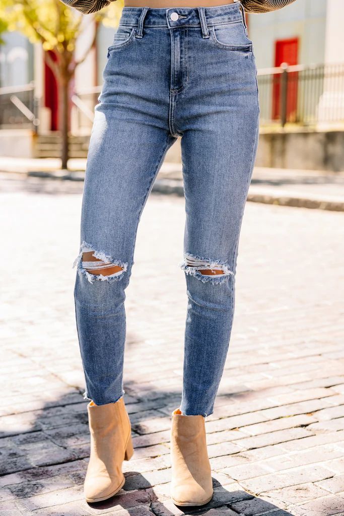 Can't Hide Medium Wash Distressed Jeans | The Mint Julep Boutique