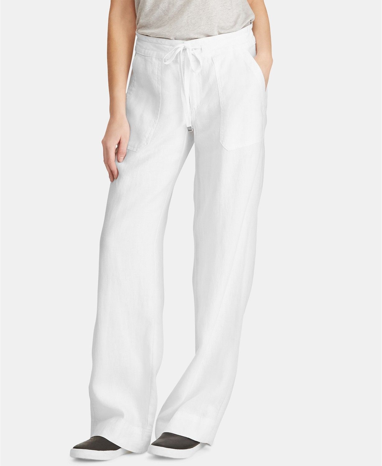 Wide-Leg Linen Pants | Macys (US)