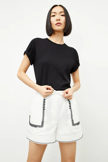 Leslie T-Shirt - Organic Pima Cotton :: Black | MM LaFleur