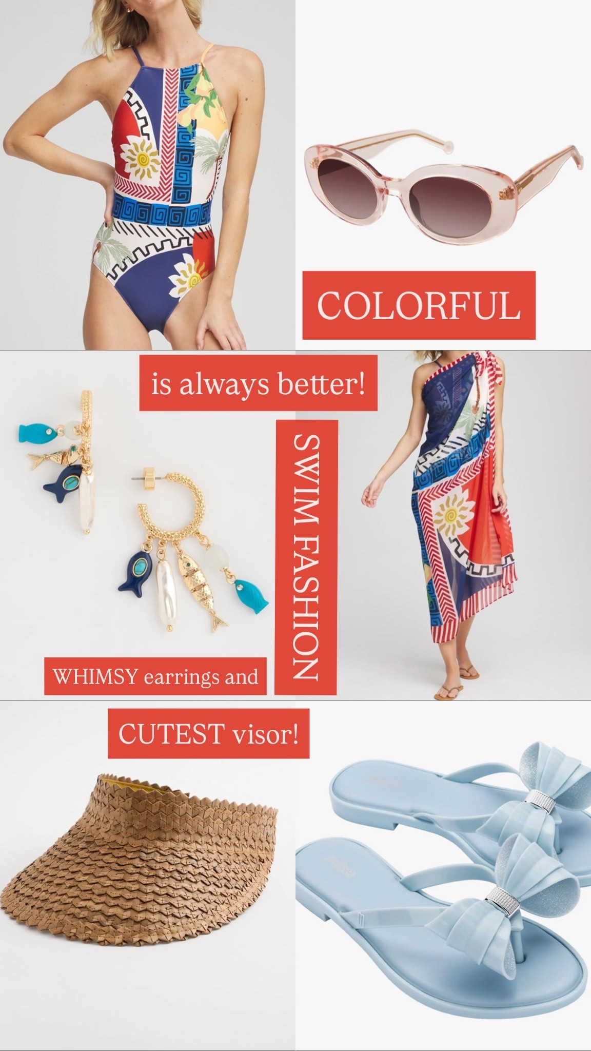 COLORFUL swim outfit that covers, is fun, and exceptional quality too!

#LTKootd #LTKOver40 #LTKSwim