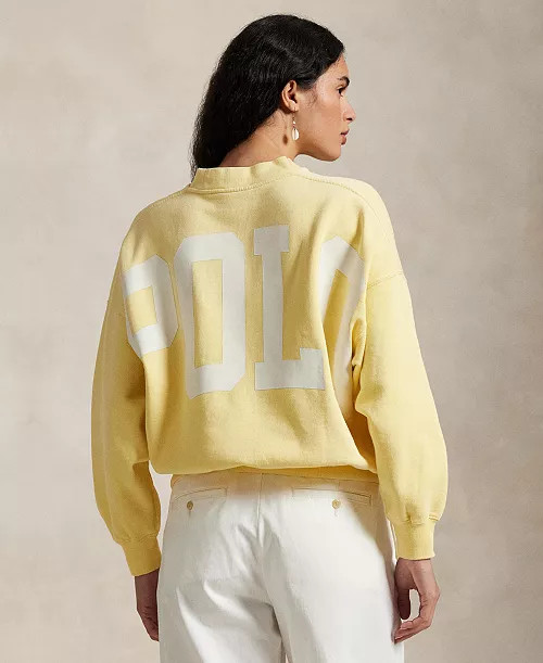 Polo Ralph Lauren Women's Oversize Back-Logo Fleece Crewneck Sweatshirt - Macy's | Macy's