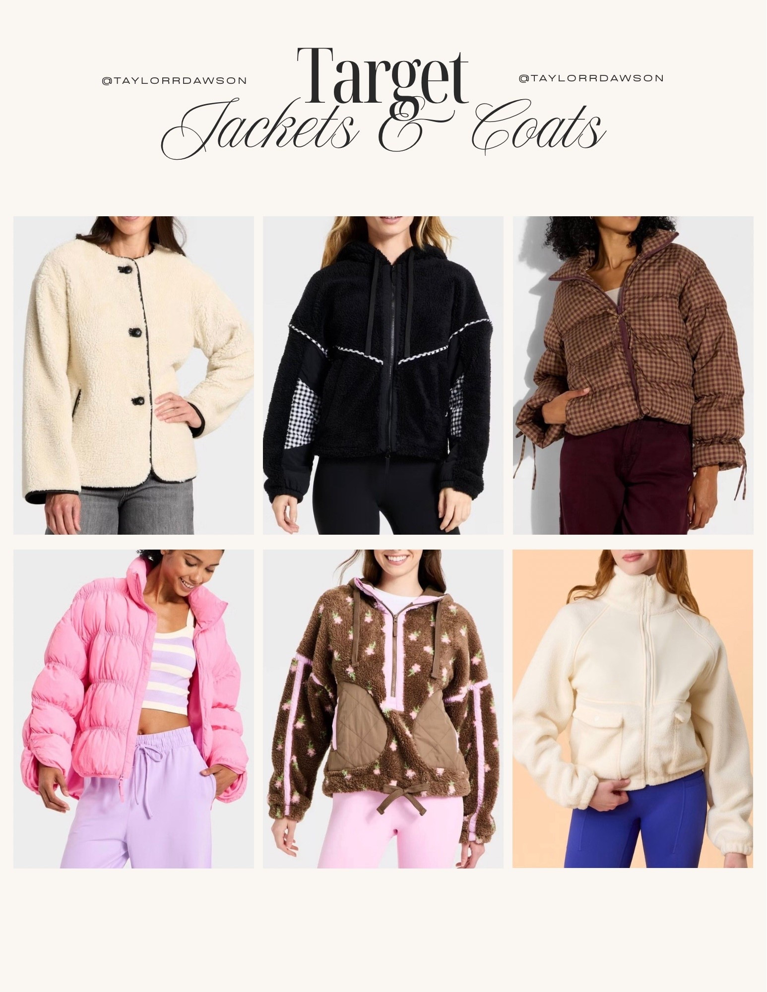 Jackets and coats from Target!

joylab coat, sherpa jacket, fleece, pullover, puffer, gingham, sherling coat

#LTKootd #LTKSeasonal