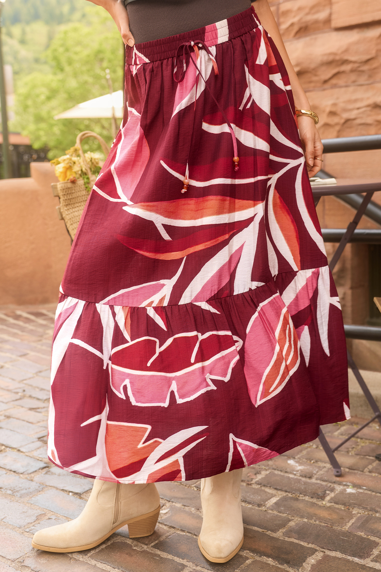Meadow Walk Tropical Maxi Skirt - XL | Cupshe US