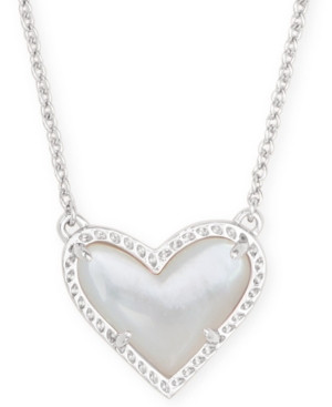 Kendra Scott Stone Heart Pendant Necklace, 15" + 2" extender | Macys (US)
