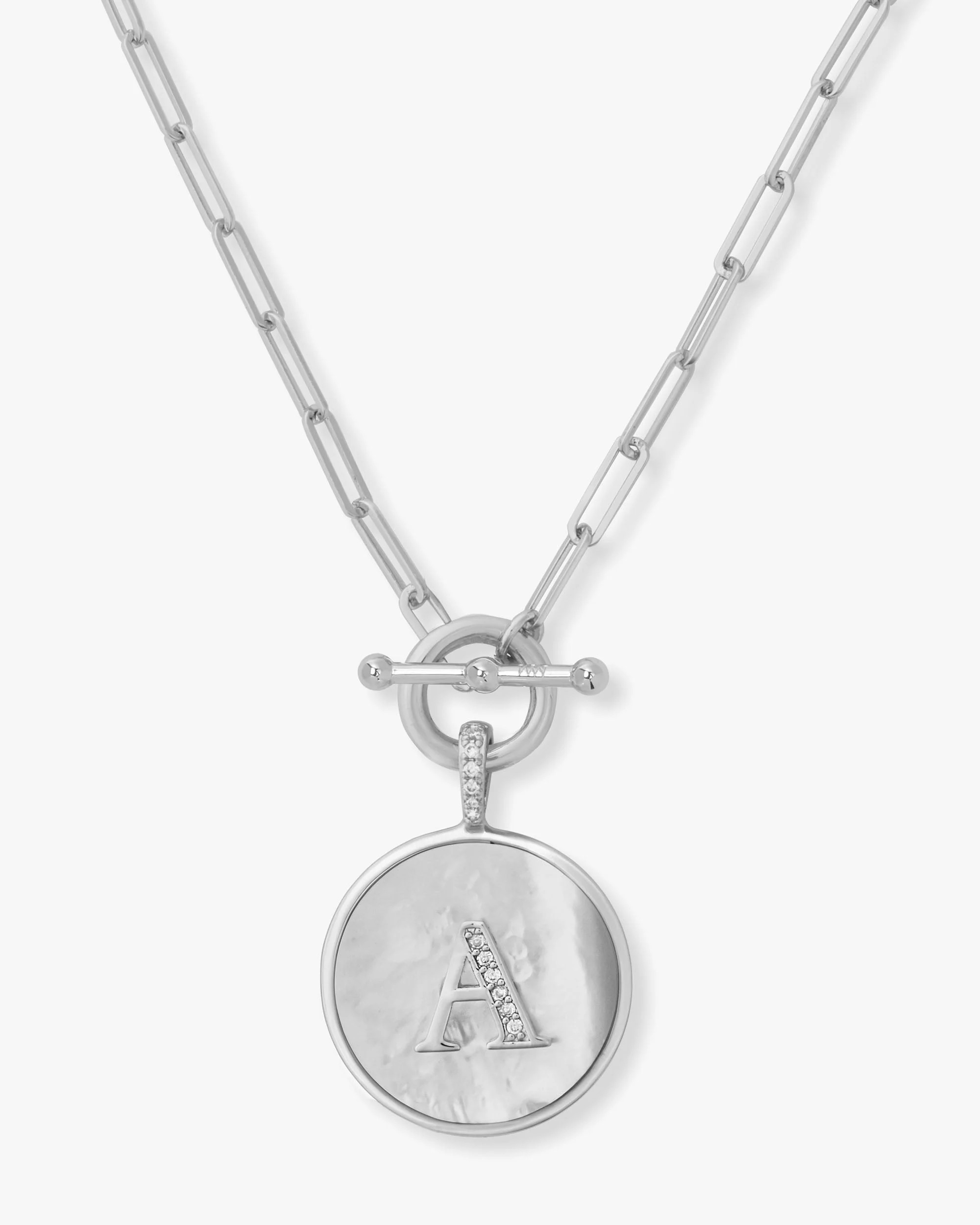Love Letters Medallion Necklace - Silver | Melinda Maria