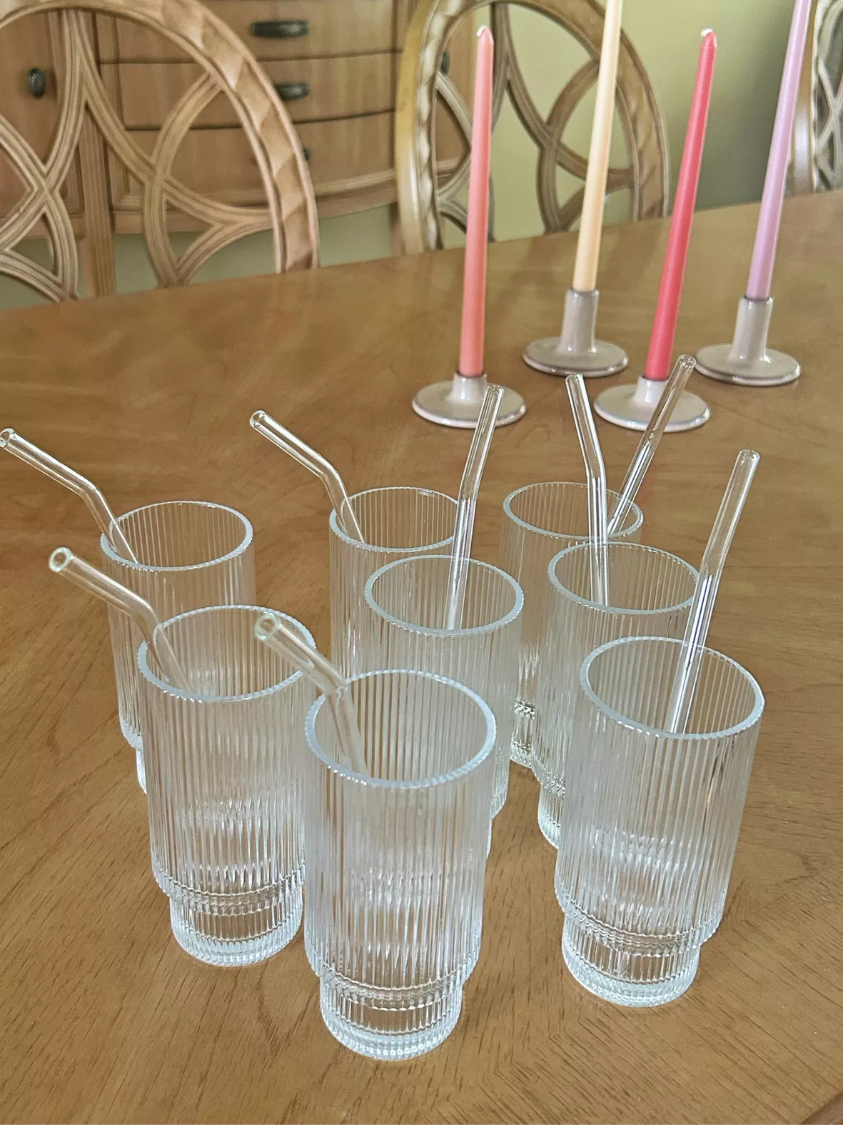 Combler Ribbed Glass Cups