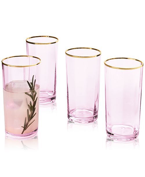 Blush Highball Glasses, Set of 4, Created for Macy's | Macys (US)