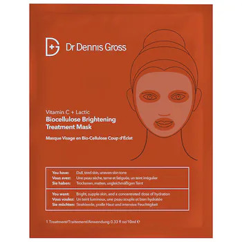Dr. Dennis Gross SkincareVitamin C Lactic Biocellulose Brightening Treatment Mask | Sephora (CA)