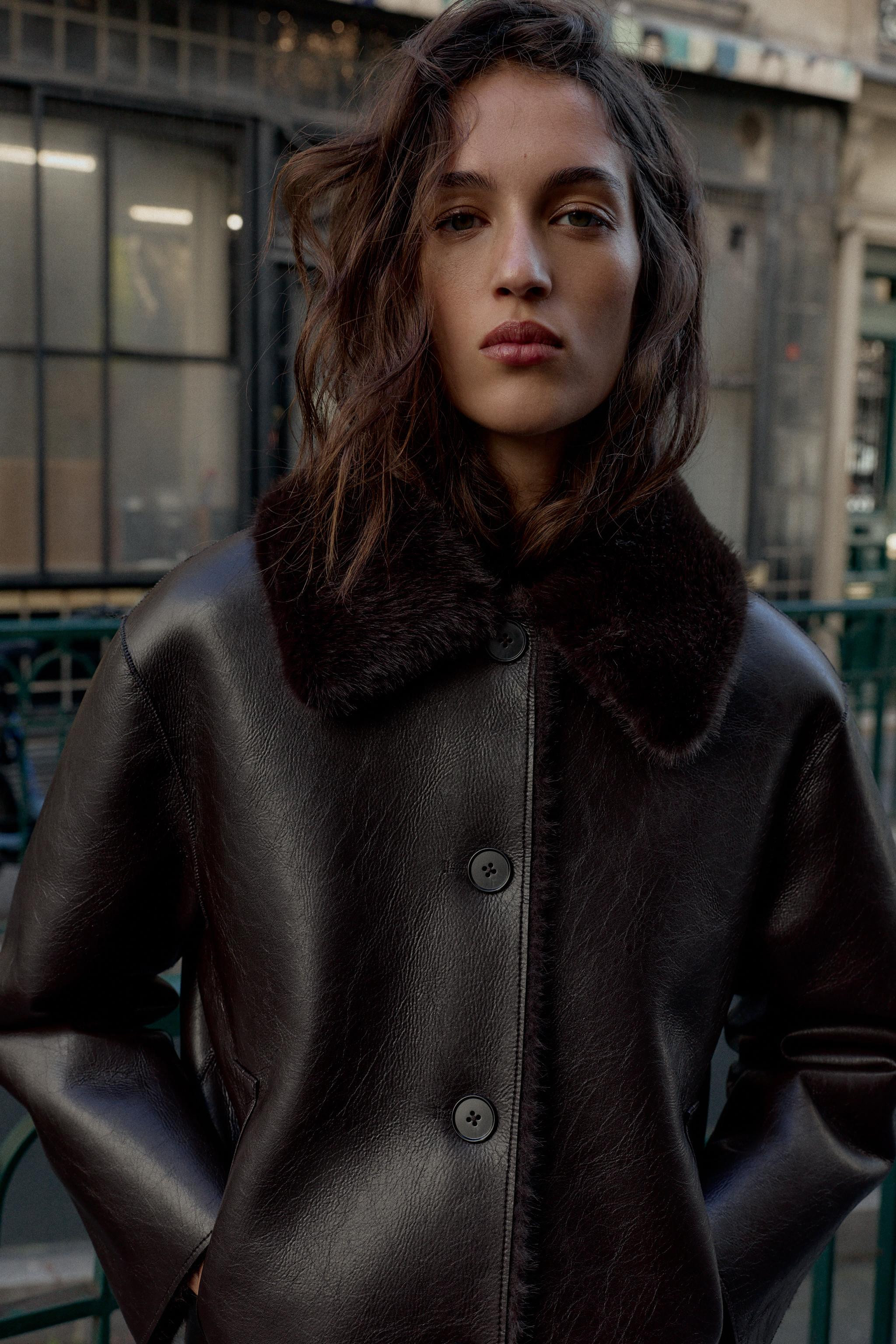 REVERSIBLE DOUBLE FACED FAUX LEATHER JACKET | Zara US