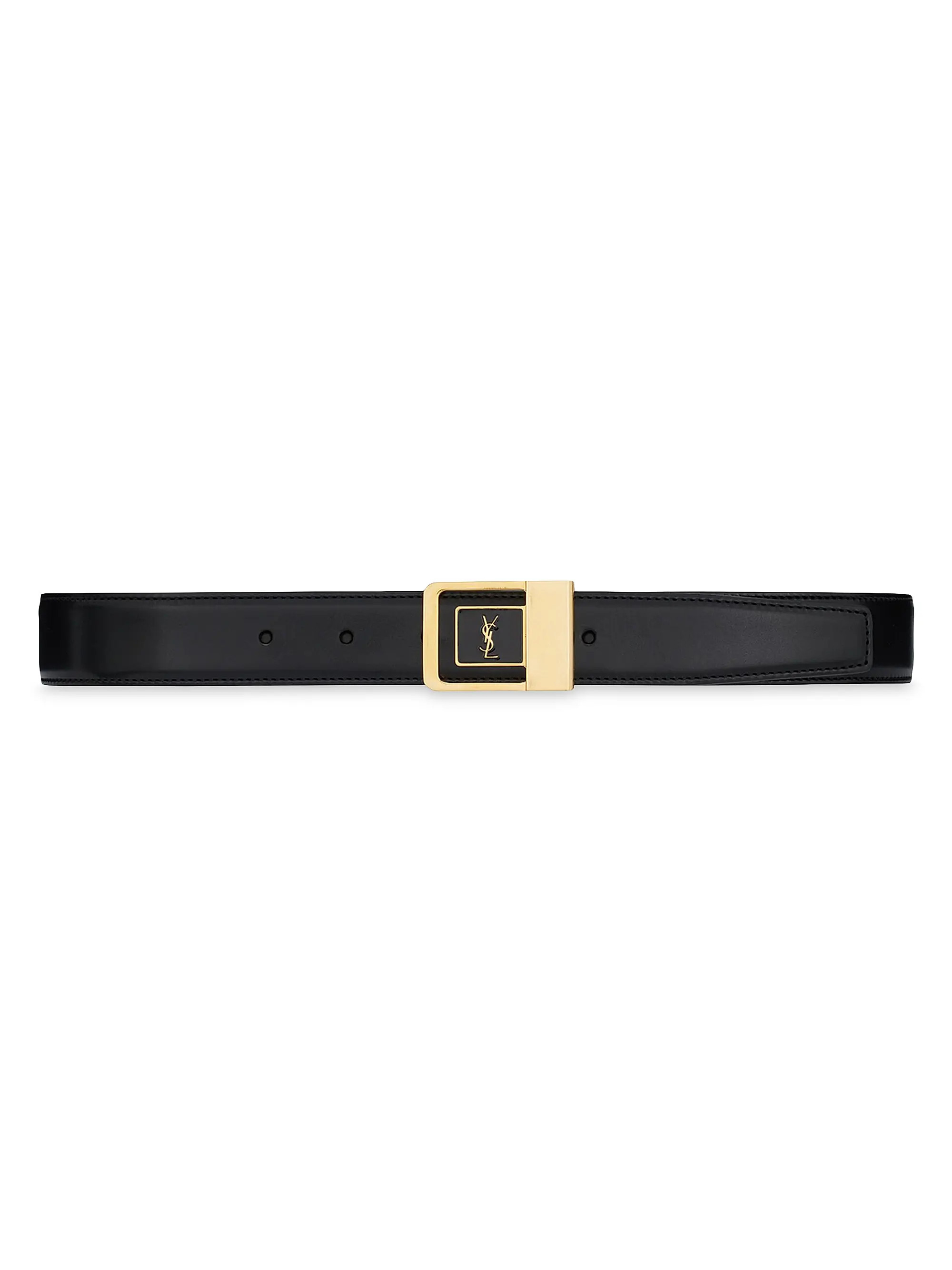 Female Buckle Belt in Lacquered Leather | Saks Fifth Avenue