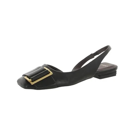 Franco Sarto Women s Tracy Slingback Square Toe Flat Black 8.5M | Walmart (US)