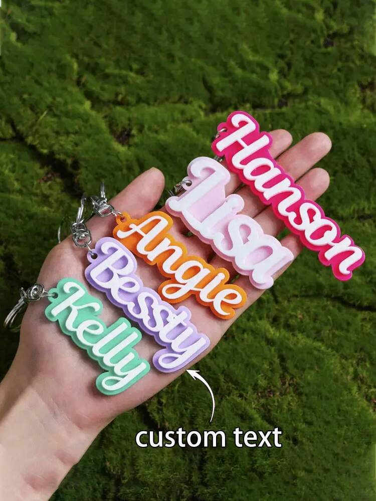 1pc Customized Travel Luggage Tag - Personalized Name Acrylic/Wooden Luggage Label - Lightweight & Durable, Christmas, Halloween, Thanksgiving, New Year Gift, Luxury Bag Accessory, Rustic Style, Sturdy Design, Essential For Frequent Travelers | SHEIN