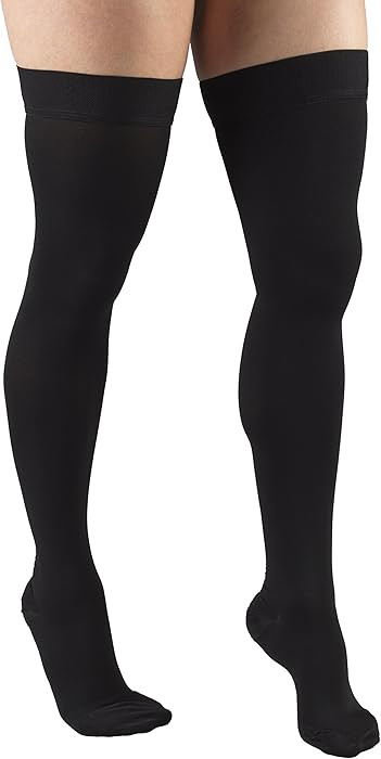 Truform 20-30 mmHg Compression Stockings for Men and Women, Thigh High Length, Dot Top, Closed To... | Amazon (US)