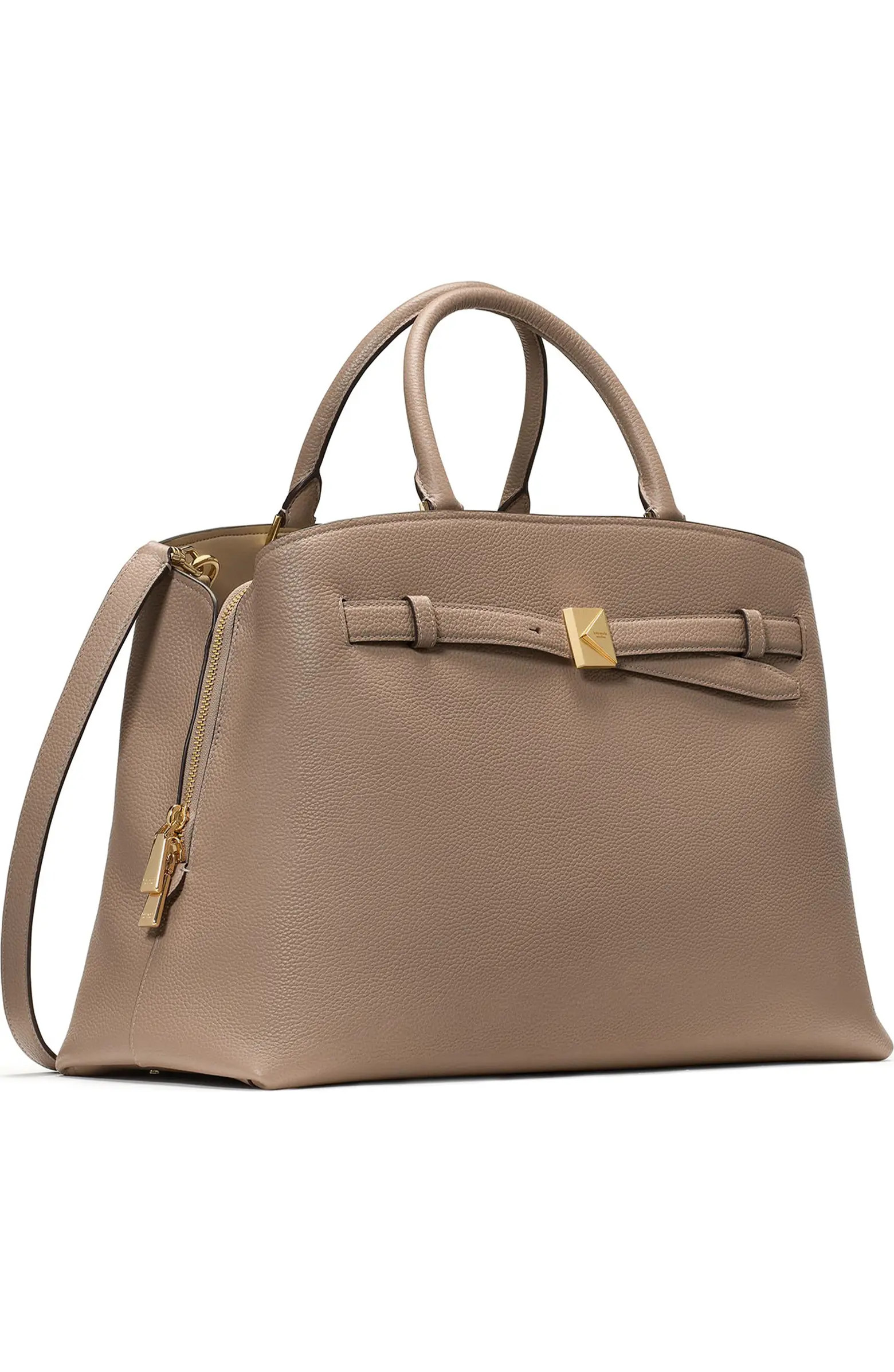 large deco pebble leather satchel | Nordstrom