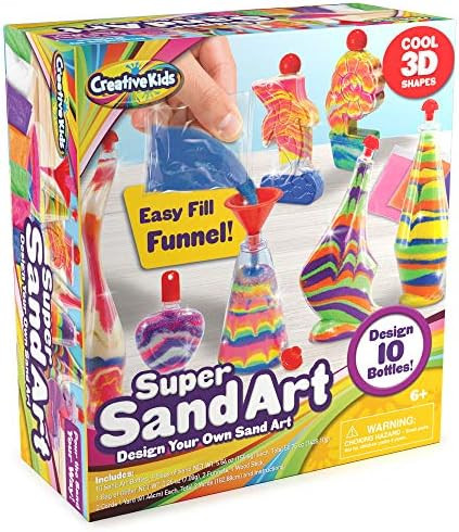 Creative Kids Sand Art Activity Kit for Kids - 10 Sand Art Bottles and 10 Colored Cool Sand Bags ... | Amazon (US)
