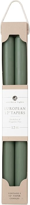Northern Lights Candles - 12" 2pk Tapers - Eucalyptus - 72863 | Amazon (US)