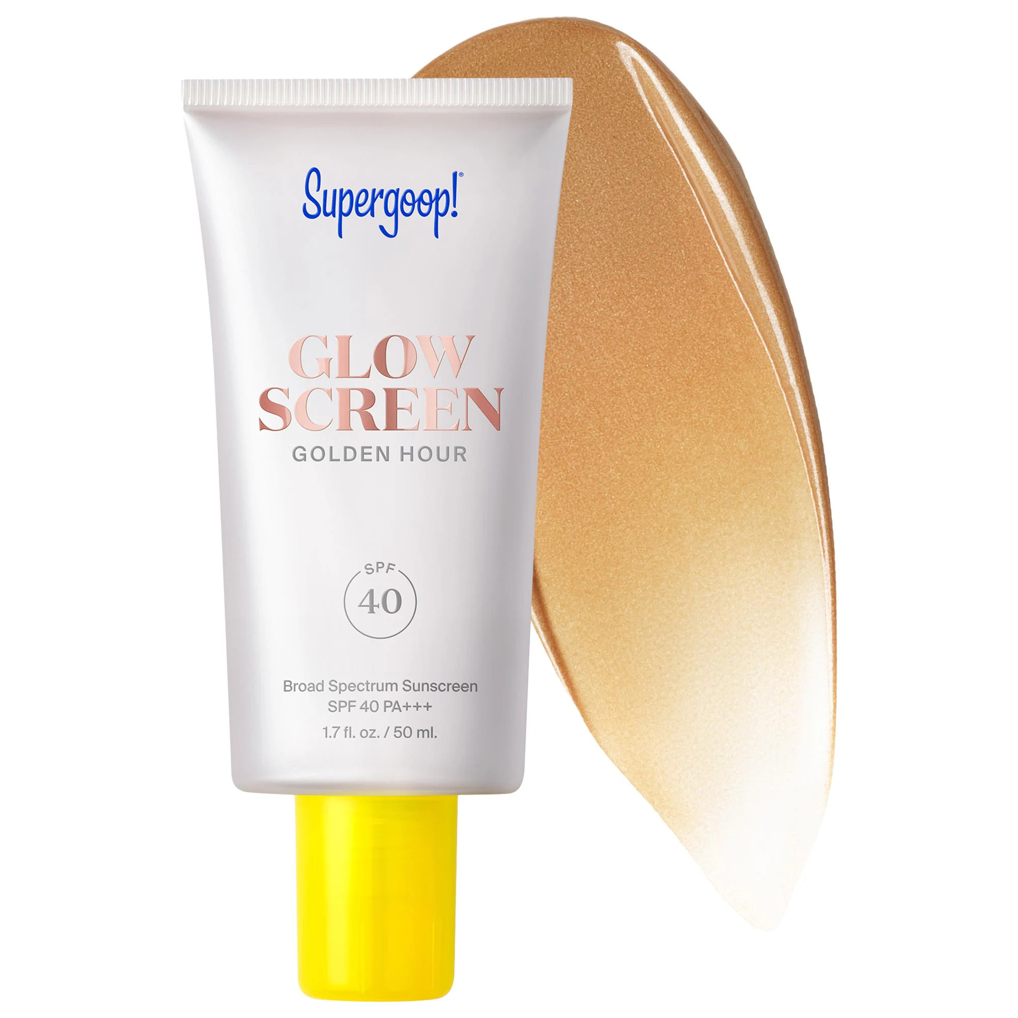 Supergoop! Glowscreen SPF 40 Sunscreen with Hyaluronic Acid + Niacinamide 1.7 oz Golden Hour / 50 mL | Sephora (US)